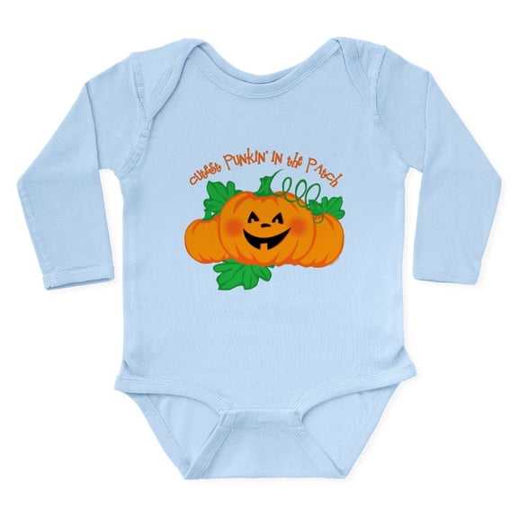 CafePress - Cutest Punkin' In The Long Sleeve Infant Body - Long Sleeve Cotton Baby Bodysuit