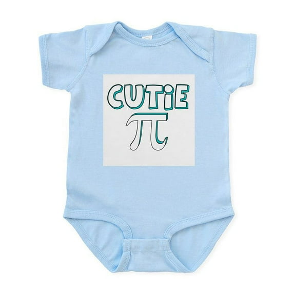 CafePress - Cutie Pi Blue Infant Creeper - Baby Light Bodysuit, Size Newborn - 24 Months