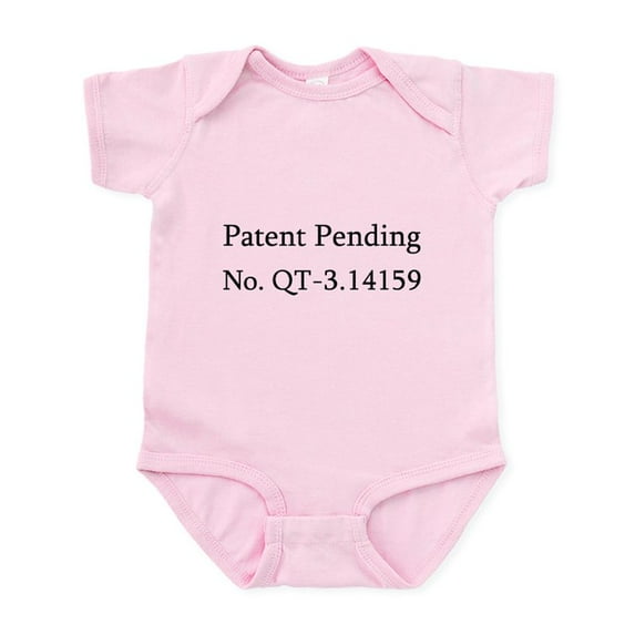 CafePress - Cutie Pi Patent Infant Bodysuit - Baby Light Bodysuit, Size Newborn - 24 Months