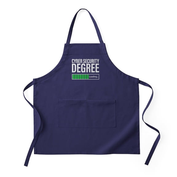 CafePress - Cyber Security Degree Loading - Kitchen Apron with Pockets, Grilling Apron, Baking Apron