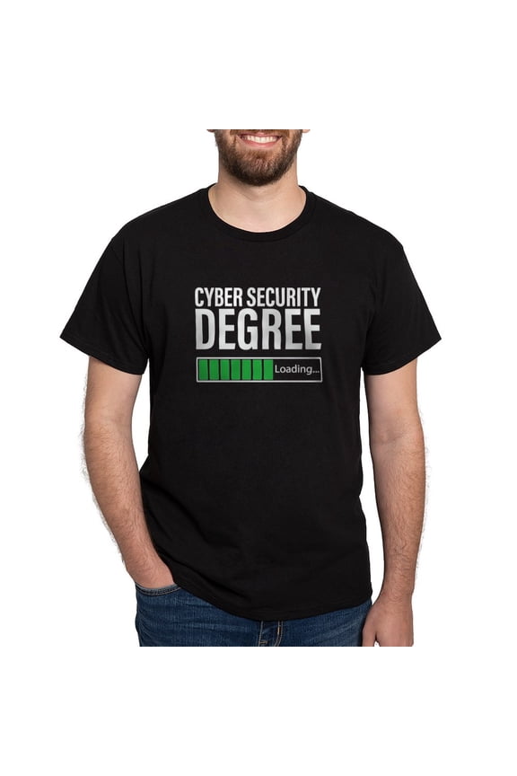 - Cyber Security Degree Loading T Shirt - Men's Classic Graphic Cotton T-Shirt