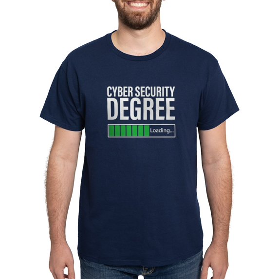 CafePress - Cyber Security Degree Loading T Shirt - Men's Classic Graphic Cotton T-Shirt