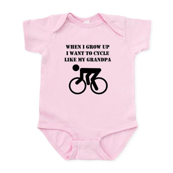 CafePress - Cycle Like My Grandpa Body Suit - Baby Light Bodysuit, Size Newborn - 24 Months