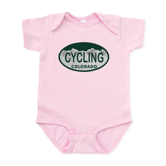 CafePress - Cycling Colo License Plate Infant Bodysuit - Baby Light Bodysuit, Size Newborn - 24 Months