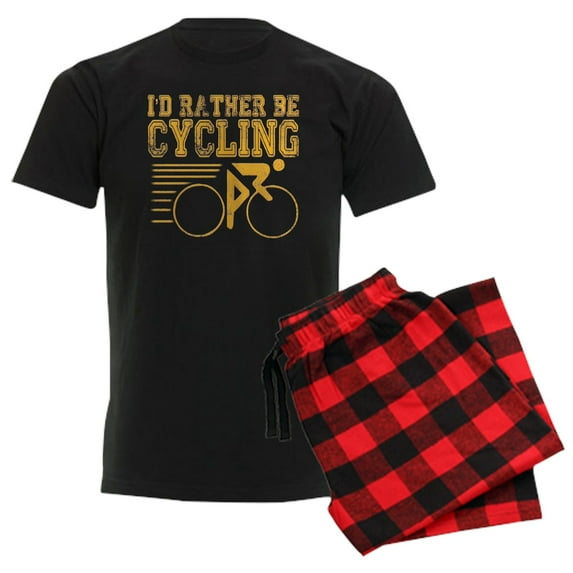 CafePress - Cycling Men's Dark Pajamas - Men's Dark Loose Fit Cotton Pajama Set