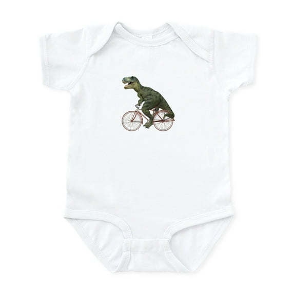CafePress - Cycling Tyrannosaurus Rex Infant Bodysuit - Baby Light Bodysuit, Size Newborn - 24 Months