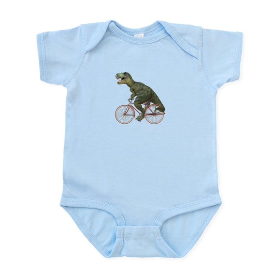 CafePress - Cycling Tyrannosaurus Rex Infant Bodysuit - Baby Light Bodysuit, Size Newborn - 24 Months