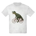 thumbnail image 1 of CafePress - Cycling Tyrannosaurus Rex Kids Light T Shirt - Light T-Shirt Kids XS-XL, 1 of 4