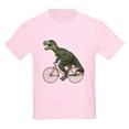 thumbnail image 1 of CafePress - Cycling Tyrannosaurus Rex Kids Light T Shirt - Light T-Shirt Kids XS-XL, 1 of 4
