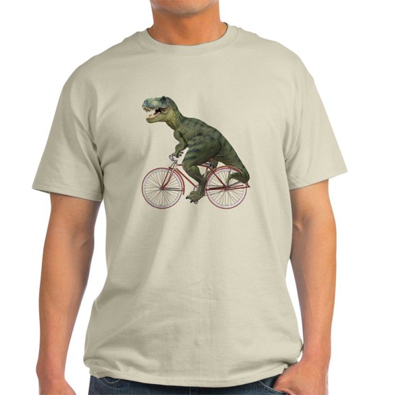 CafePress - Cycling Tyrannosaurus Rex Light T Shirt - Light T-Shirt - CP