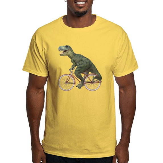 CafePress - Cycling Tyrannosaurus Rex Light T Shirt - Light T-Shirt - CP