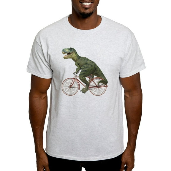 CafePress - Cycling Tyrannosaurus Rex Light T Shirt - Light T-Shirt - CP