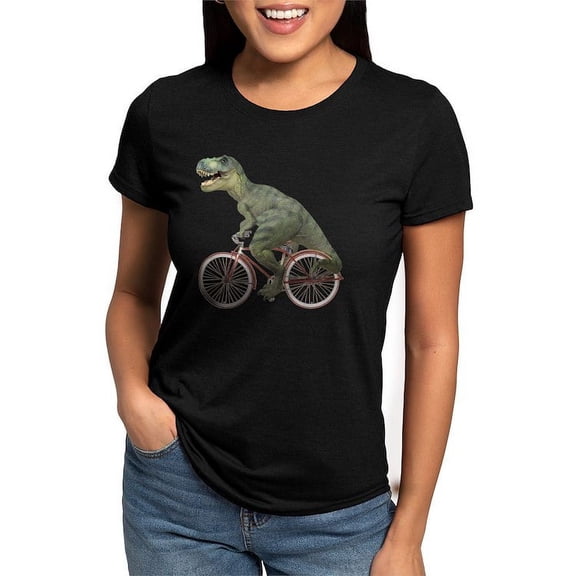 CafePress - Cycling Tyrannosaurus Rex T Shirt - Womens Tri-blend T-Shirt