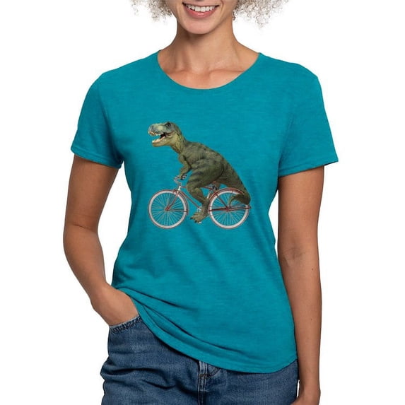 CafePress - Cycling Tyrannosaurus Rex T Shirt - Womens Tri-blend T-Shirt