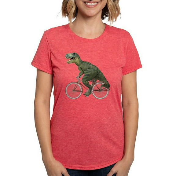 CafePress - Cycling Tyrannosaurus Rex T Shirt - Womens Tri-blend T-Shirt