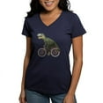 thumbnail image 1 of CafePress - Cycling Tyrannosaurus Rex Women's V Neck Dark T Sh - Women's V-Neck Dark T-Shirt, 1 of 4