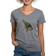 thumbnail image 1 of CafePress - Cycling Tyrannosaurus Rex Women's V Neck Dark T Sh - Women's V-Neck Dark T-Shirt, 1 of 4