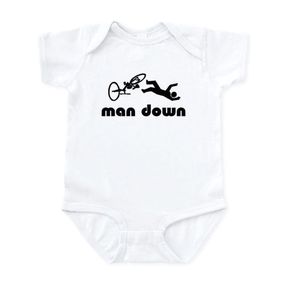 CafePress - Cyclist Down Infant Bodysuit - Baby Light Bodysuit, Size Newborn - 24 Months