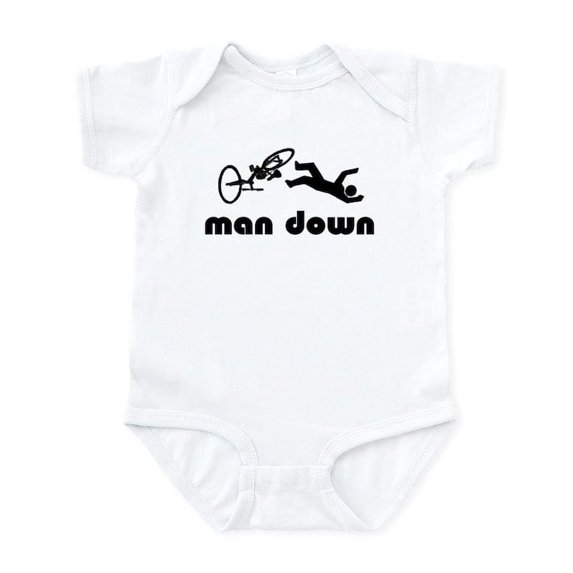CafePress - Cyclist Down Infant Bodysuit - Baby Light Bodysuit, Size Newborn - 24 Months