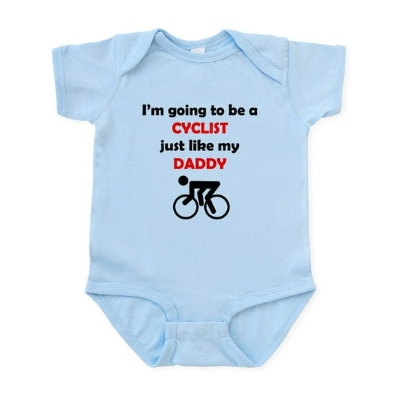 CafePress - Cyclist Like My Daddy Body Suit - Baby Light Bodysuit, Size Newborn - 24 Months