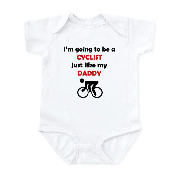 CafePress - Cyclist Like My Daddy Body Suit - Baby Light Bodysuit, Size Newborn - 24 Months