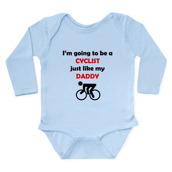 CafePress - Cyclist Like My Daddy Body Suit - Long Sleeve Cotton Baby Bodysuit
