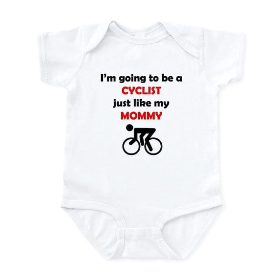 CafePress - Cyclist Like My Mommy Body Suit - Baby Light Bodysuit, Size Newborn - 24 Months