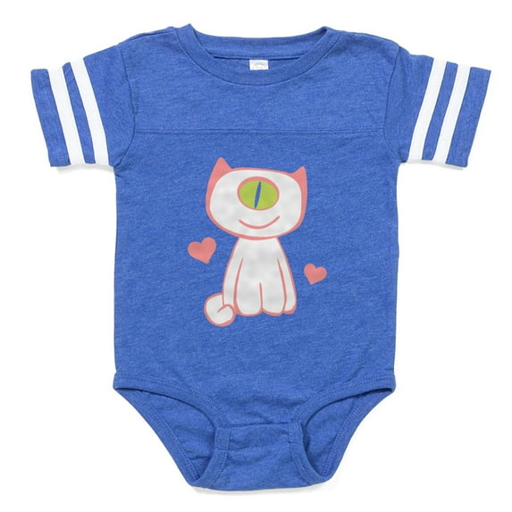 CafePress - Cyclops Kitty - Cute Infant Baby Football Bodysuit
