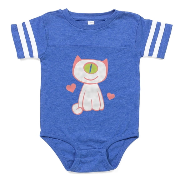 CafePress - Cyclops Kitty - Cute Infant Baby Football Bodysuit