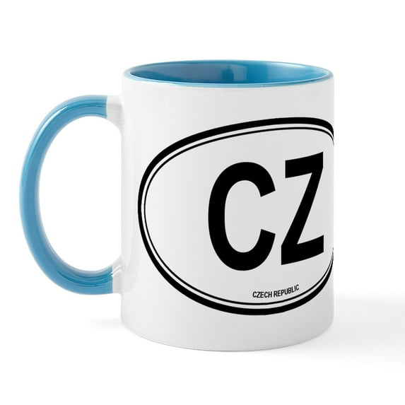 CafePress - Czech Republic (CZ) Euro Mug - 11 oz Ceramic Mug - Novelty Coffee Tea Cup