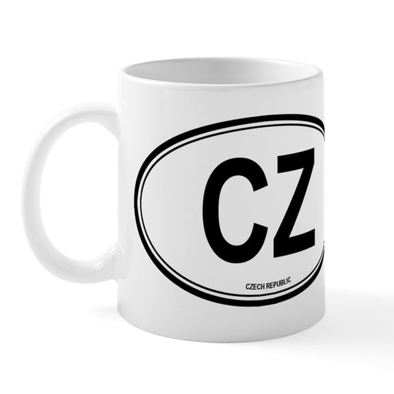 CafePress - Czech Republic (CZ) Euro Mug - 11 oz Ceramic Mug - Novelty Coffee Tea Cup