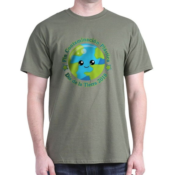 CafePress - DíA De La Tierra 2018 | Fin Contamina T Shirt - Men's Classic Graphic Cotton T-Shirt