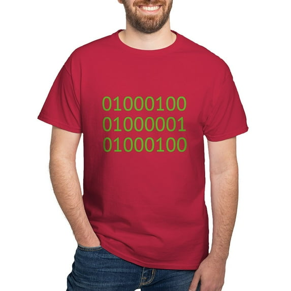 CafePress - DAD In Binary Code T Shirt - Men's Classic Graphic Cotton T-Shirt
