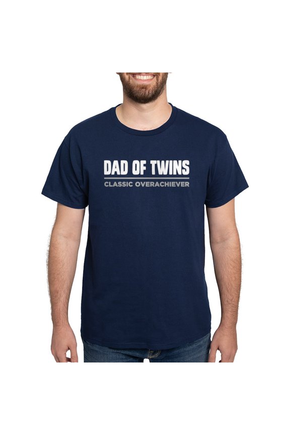 - DAD OF TWINS Classic Overachiever T Shirt - Men's Classic Graphic Cotton T-Shirt