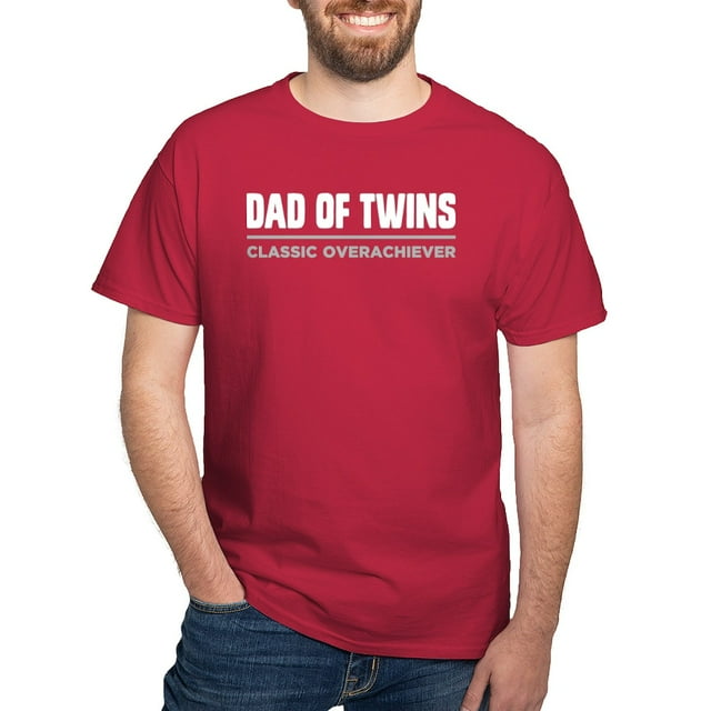 CafePress - DAD OF TWINS Classic Overachiever T Shirt - 100% Cotton T-Shirt
