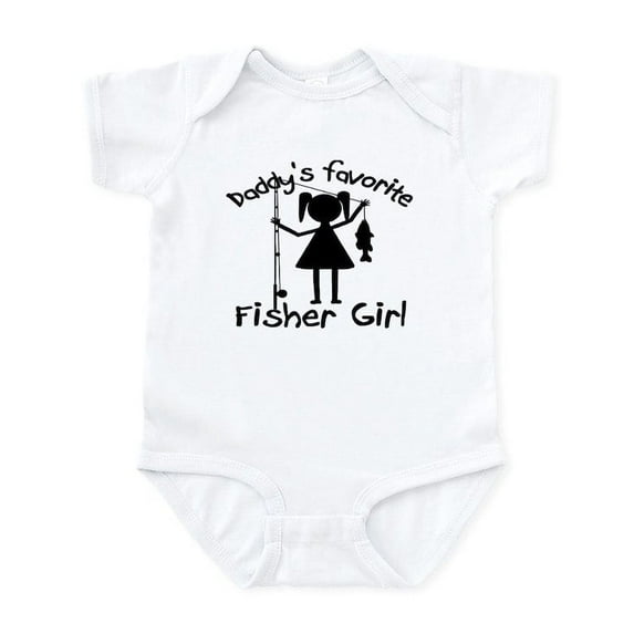 CafePress - DADDY's FAVORITE FISHER GIRL - Baby Light Bodysuit, Size Newborn - 24 Months