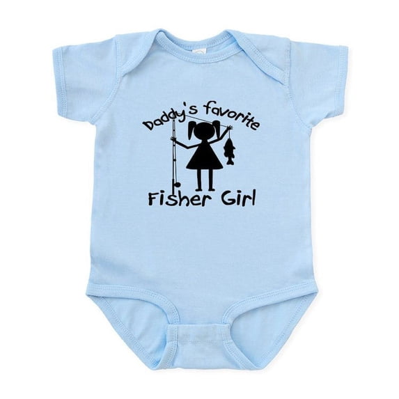CafePress - DADDY's FAVORITE FISHER GIRL - Baby Light Bodysuit, Size Newborn - 24 Months