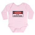 thumbnail image 1 of CafePress - DANGER Is My Middle Name Body Suit - Long Sleeve Cotton Baby Bodysuit, 1 of 4