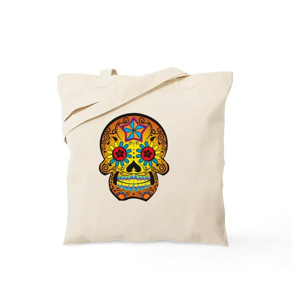 CafePress - DAY OF THE DEAD SKULL Tote Bag - Unisex Canvas Tote Bag, Beige, 1-Piece
