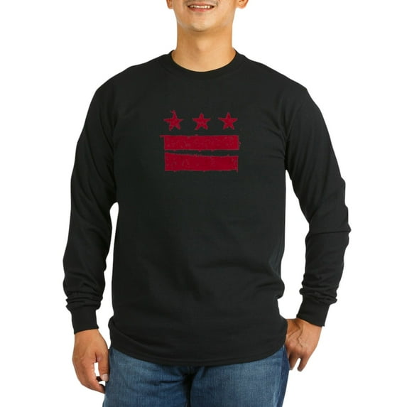 CafePress - DC Flag: True Grit Long Sleeve Dark T Shirt - Long Sleeve Dark T-Shirt