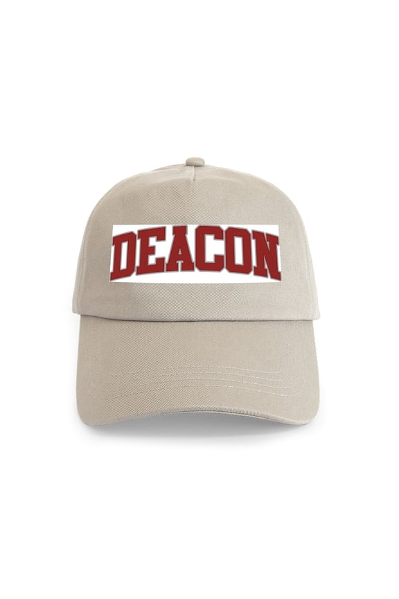 - DEACON Design Cap - Adjustable 100% Brushed Unisex Casual Cotton Baseball Cap, Beige, 1