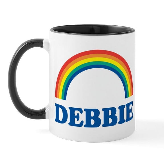 CafePress - DEBBIE (Rainbow) Mug - 11 oz Ceramic Mug - Novelty Coffee Tea Cup