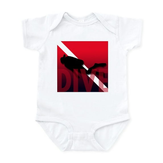 CafePress - DIVE Infant Bodysuit - Baby Light Bodysuit, Size Newborn - 24 Months