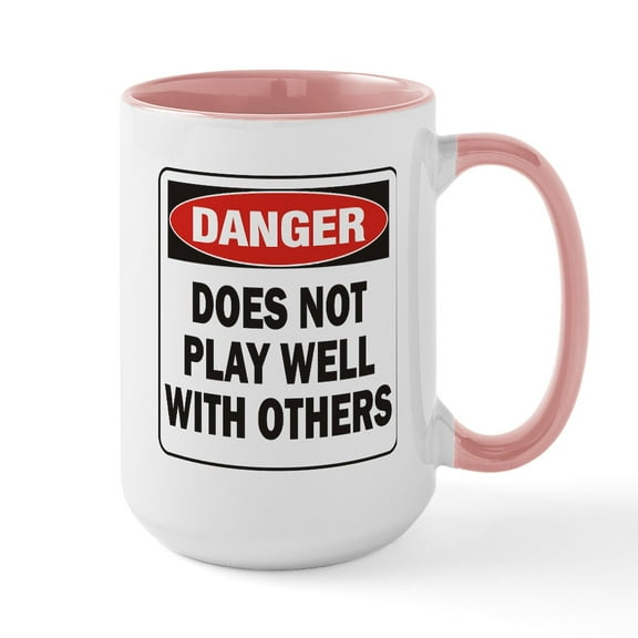 CafePress - DN PLAY WELL Ceramic Mug - 15 oz Ceramic Large White Novelty Mug