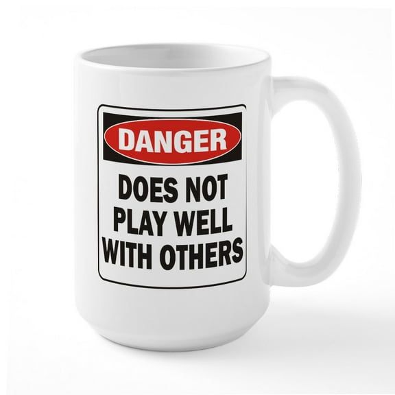 CafePress - DN PLAY WELL Ceramic Mug - 15 oz Ceramic Large White Novelty Mug