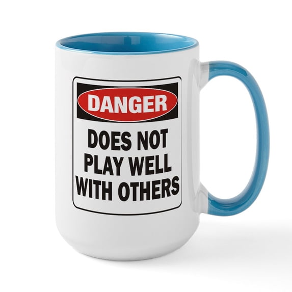 CafePress - DN PLAY WELL Ceramic Mug - 15 oz Ceramic Large White Novelty Mug