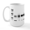thumbnail image 1 of CafePress - DNA Gel B/W Large Mug - 15 oz Ceramic Large White Nolvety Mug, 1 of 6