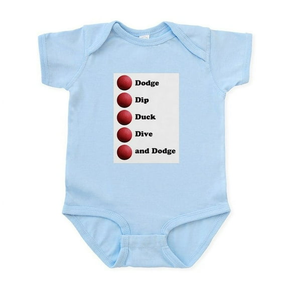 CafePress - DODGEBALL Infant Bodysuit - Baby Light Bodysuit, Size Newborn - 24 Months