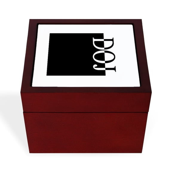 CafePress - DOJ Typography - Keepsake Box, Finished Hardwood Jewelry Box, Velvet Lined Memento Box