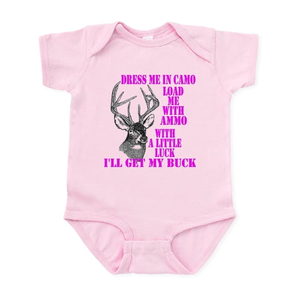 CafePress - DRESS ME IN CAMO Body Suit - Baby Light Bodysuit, Size Newborn - 24 Months